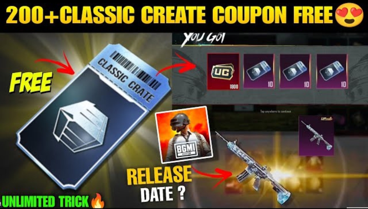 BGMI Free Classic Crate Coupon: फ्री में पाएं अपने मनपसंद रिवॉर्ड्स का तोहफा 1 BGMI Free Classic Crate Coupon: फ्री में पाएं अपने मनपसंद रिवॉर्ड्स का तोहफा BGMI Free Classic Crate Coupon: फ्री में पाएं अपने मनपसंद रिवॉर्ड्स का तोहफा