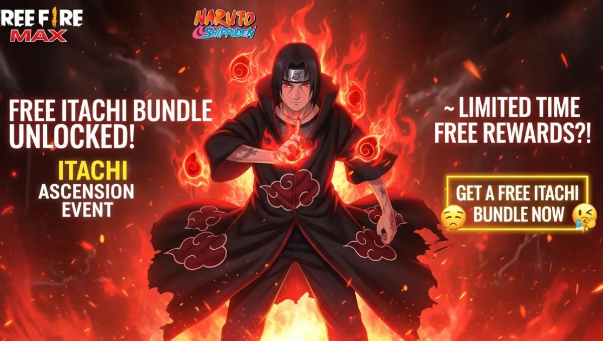 Free Fire में आया Naruto Itachi Skydive Effect जानिए कीमत, फीचर्स और इसे अनलॉक करने का तरीका 1 Free Fire में आया Naruto Itachi Skydive Effect जानिए कीमत, फीचर्स और इसे अनलॉक करने का तरीका Free Fire में आया Naruto Itachi Skydive Effect जानिए कीमत, फीचर्स और इसे अनलॉक करने का तरीका